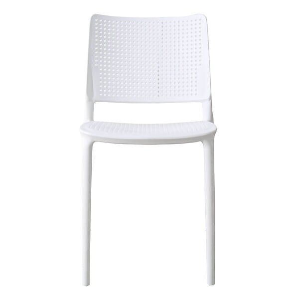 OVIALA - Chaise de terrasse ajourée en plastique blanc - Riga - large