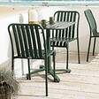 OVIALA - Chaise design de terrasse en aluminium vert foncé - Faro - vignette