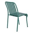 OVIALA - Chaise design de terrasse en aluminium vert foncé - Faro - vignette
