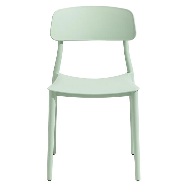OVIALA - Lot de deux chaises en polypropylène vert menthe - Sofia - large