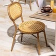 OVIALA - Chaise de terrasse en aluminium et rotin synthétique - Portimao - vignette