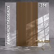 MON MARCHE DECO - Lot de 2 Panneaux Tasseaux Bois - Chêne Brun Feutre Noir - 3 m² - vignette
