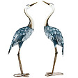 OUTSUNNY - Lot de 2 statues de jardin grues acier - vignette