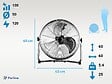 PURLINE - Ventilateur industriel 120W avec 3 pales et 3 vitesses - vignette