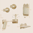 PAWHUT - Mur d'escalade pour chat - arbre à chat design mural - griffoirs, grattoirs, jeux - sisal naturel peluche beige - vignette