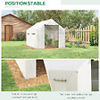 OUTSUNNY - Serre de jardin tunnel 6 m² porte 4 fenêtres acier galvanisé PE blanc - vignette