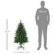 HOMCOM - Sapin de Noël artificiel avec 310 branches, support en acier, arbre de Noël artificiel avec socle pliable en acier, hauteur 120 cm, vert - vignette