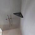 U-TILE - Etagère de douche en acier inox noir 20,4 x 20,4 cm x 2 mm -  Pentagone design Jungle - fixation sans perçage - vignette