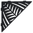 U-TILE - Etagère de douche en acier inox noir 20,4 x 20,4 cm x 2 mm - Triangulaire design Jungle - fixation sans perçage - vignette
