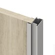 EMUCA - Kit de quincaillerie pour armoire à 2 portes coulissantes avec fermeture souple Placard 74, Modèle de poignée Sharp, épaisseur 16mm, panneaux non inclus, Anodisé mat - vignette
