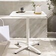 OVIALA - Table inclinable de terrasse 70 x 70 cm blanc - Almada - vignette