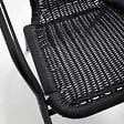 OVIALA - Chaise de jardin aluminium et résine noire - Saint Germain - vignette