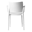OVIALA - Lot de 4 chaises de terrasse en plastique blanc - Riga - vignette