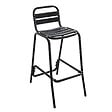 OVIALA - Tabouret haut en aluminium anodisé noir - Soho - vignette