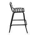 OVIALA - Tabouret haut en aluminium anodisé noir - Soho - vignette