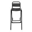 OVIALA - Lot de 4 chaises haute en aluminium noir - Soho - vignette