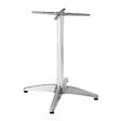 OVIALA - Pied de table ajustable 72/110 cm en aluminium argenté - Cork - vignette