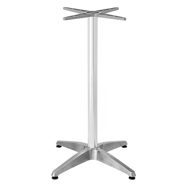 OVIALA - Pied de table ajustable 72/110 cm en aluminium argenté - Cork - large