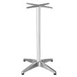 OVIALA - Pied de table ajustable 72/110 cm en aluminium argenté - Cork - vignette