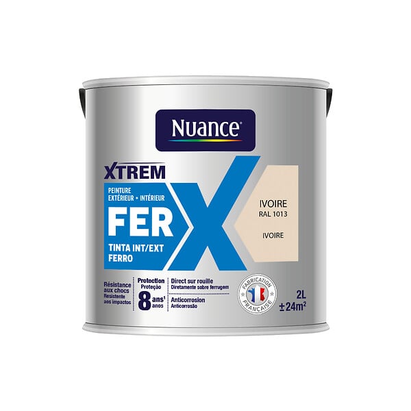 NUANCE - Peinture fer ivoire ral1013 SAT 2L - large