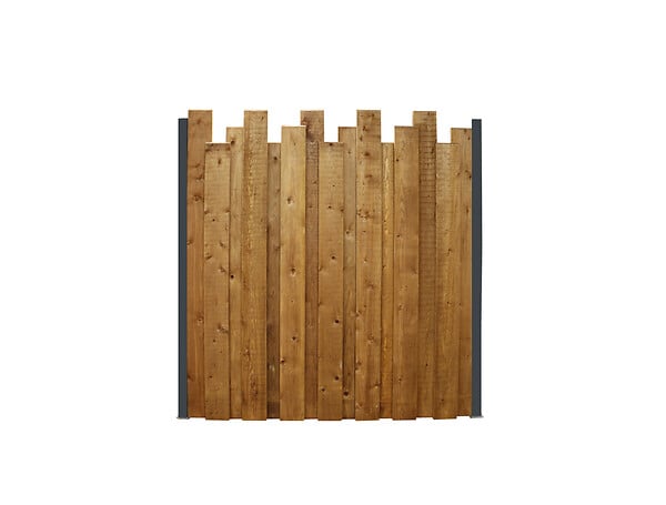 DEBARGE - kit clôture recto aléa pin traité classe 4 brun - large