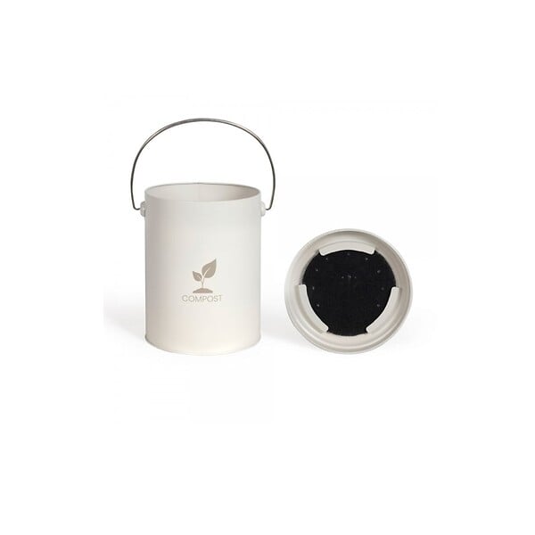 LIVOO - seau à compost de cuisine crème 6l - MES154C - large