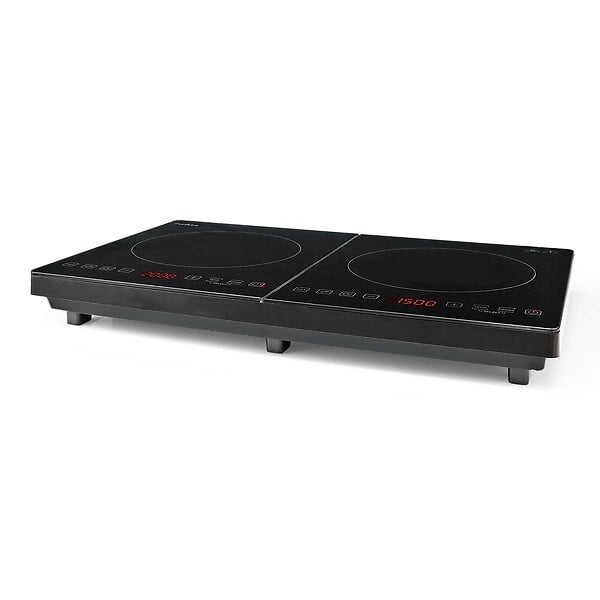 NEDIS - plaque à induction 2 foyer - sécurité enfants - 3500 w - noir - kaip124cbk2 - large