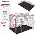 TECTAKE - Cage pour chien Luna, pliable, avec 2 portes noir - vignette