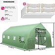TECTAKE - Serre tunnel 18 m² 600x300x205cm vert - vignette