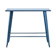 OVIALA - Table haute de jardin en acier bleu pacific - New York - vignette