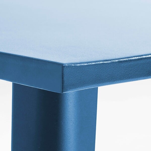 OVIALA - Table haute de jardin en acier bleu pacific - New York - large
