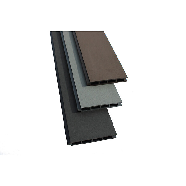 MCCOVER - Lame de clôture bois composite Larko L176 cm / l 14.8cm / E 21mm Gris anthracite, ep.21mm, l.14,8cm, L.176cm - large