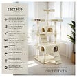 TECTAKE - Arbre à chat BARNEY 170 cm beige - vignette