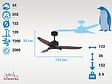 KLASSFAN - Ventilateur de plafond ø122 cm avec LED et Wifi Réversible Hypersilence - vignette