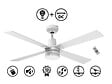 KLASSFAN - Ventilateur de plafond ø122 cm avec LED et Wifi Réversible Hypersilence - vignette