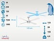 KLASSFAN - Ventilateur de plafond ø122 cm avec LED et Wifi Réversible Hypersilence - vignette
