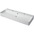 GODART - Vasque à poser ou à suspendre double robinet grande taille 110 x 42 cm - Regus - vignette