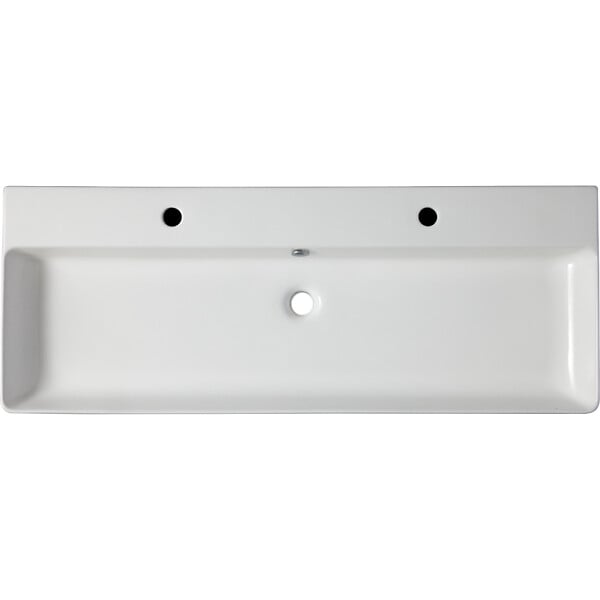 GODART - Vasque à poser ou à suspendre double robinet grande taille 110 x 42 cm - Regus - large