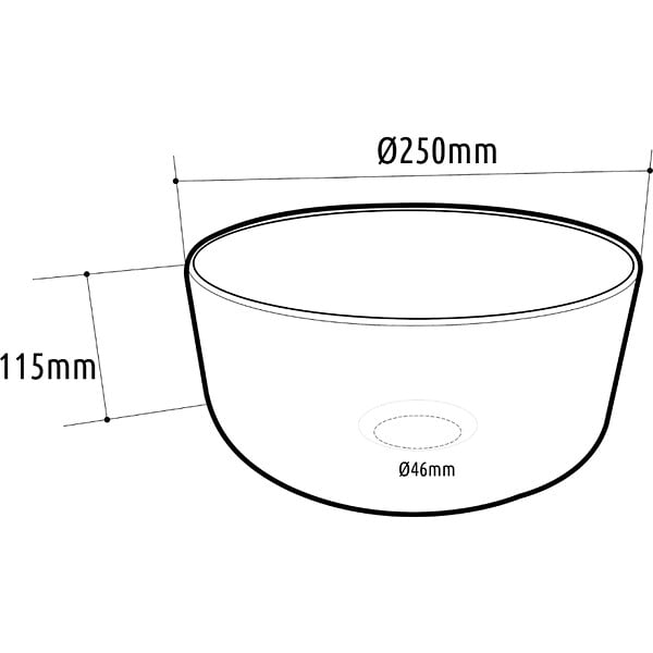 GODART - Vasque Lave mains ø25 cm - Blanc brillant - Faible diamètre - Rebords fins - Jany - large