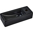 GODART - Lave-mains gain de place noir mat à suspendre 37 x 15 cm - robinet à droite - Longine - vignette