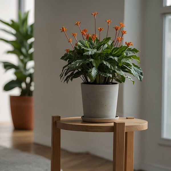 PLANT IN A BOX - Calathée - Calathea crocata 'Tassmania' - Hauteur 40-50cm - ⌀14cm - large