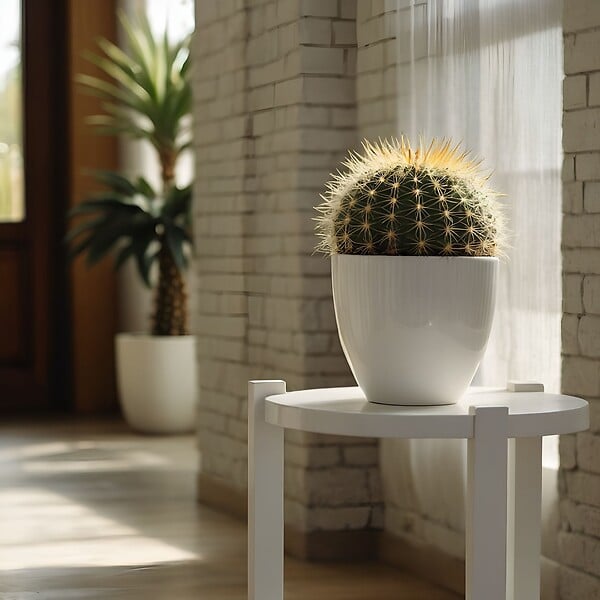 PLANT IN A BOX - Cactus de Noël - Echinocactus grusonii - Hauteur 25-35cm - ⌀25cm - large