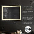 SANIVERRE - CIMEO Miroir lumineux LED 70 x 90 cm anti-buée + intensité 2100 lms & couleur réglables salle de bain - vignette
