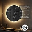 SANIVERRE - VEKIO Miroir LED lumineux Ø 80 cm rond antibuée + intensité et couleur réglables salle de bain - vignette