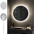 SANIVERRE - VEKIO Miroir LED lumineux Ø 80 cm rond antibuée + intensité et couleur réglables salle de bain - vignette