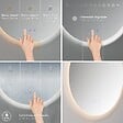 SANIVERRE - VEKIO Miroir LED lumineux Ø 80 cm rond antibuée + intensité et couleur réglables salle de bain - vignette
