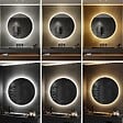 SANIVERRE - VEKIO Miroir LED lumineux Ø 80 cm rond antibuée + intensité et couleur réglables salle de bain - vignette