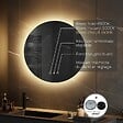 SANIVERRE - VEKIO Miroir LED lumineux Ø 60 cm rond antibuée + intensité et couleur réglables salle de bain - vignette