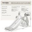 TECTAKE - Toboggan pliable JOY pour enfants avec panier de basket gris - vignette
