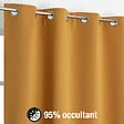 MODE DE VIE - Rideaux occultant Noa - Polyester - Ocre - 260g/m2 - 140x240cm - vignette